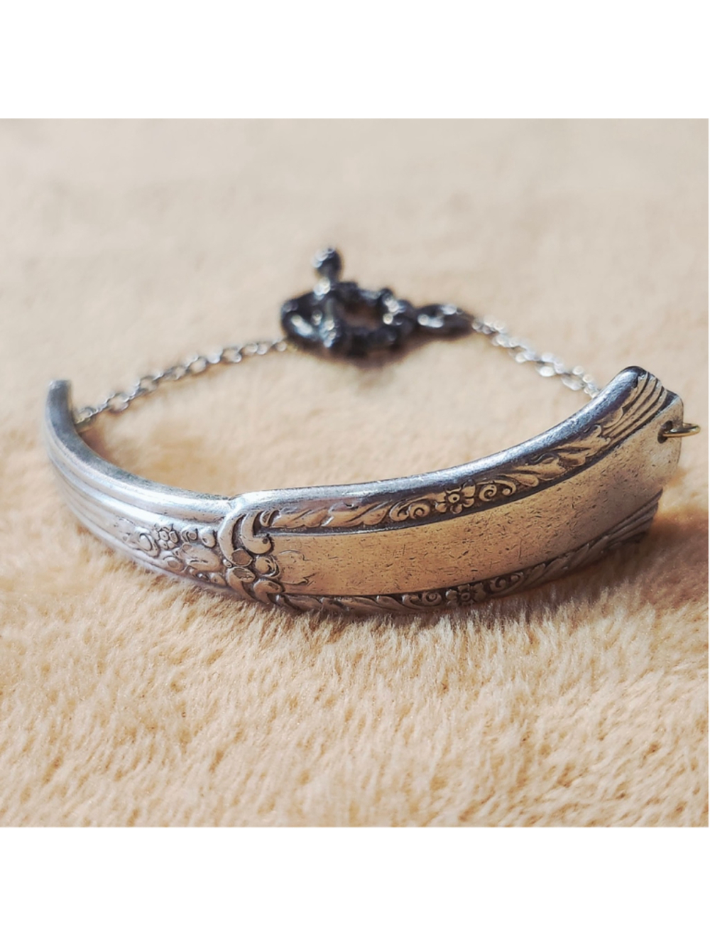 Handmade Rogers Treasure Spoon handle bracelet silver Plated